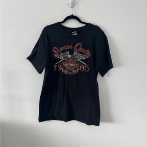 Harley-Davidson Deadwood South Dakota T-Shirt Large Black Sturgis Rally Biker T